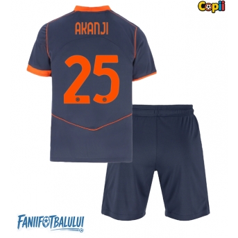 Inter Milan Manuel Akanji #25 Echipament de Fotbal Replică 2025-26 Copii Treilea (+ Șorturi)